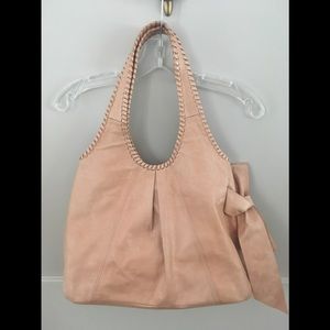 🍁Talbots Blush Beige LEATHER Hobo